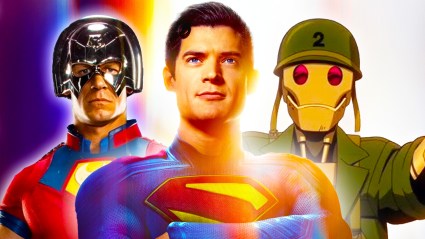 Superman, Peacemaker, and GI Robot in the DCU