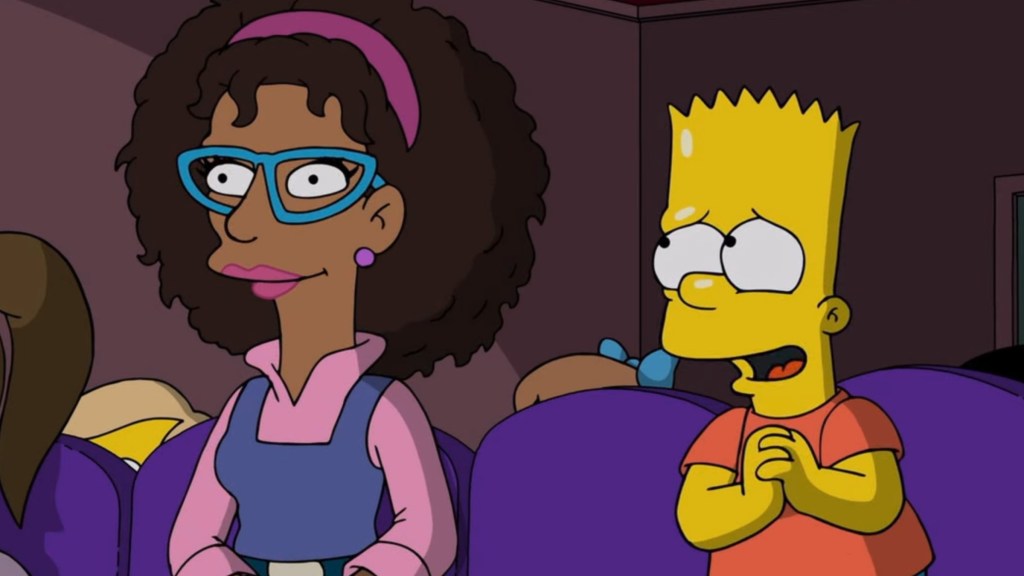 Bart and Ms Peyton in The Simpsons
