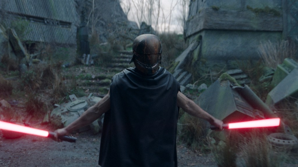 The Stranger holding two lightsabers on The Acolyte