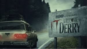 The Welcome to Derry sign on HBO