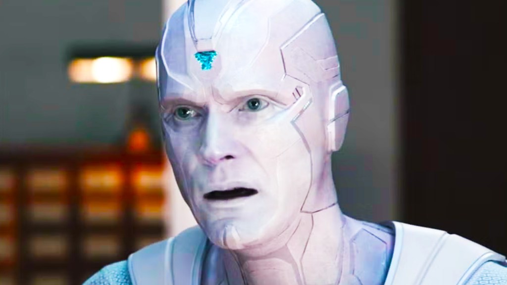 White Vision looking surprised in WandaVision