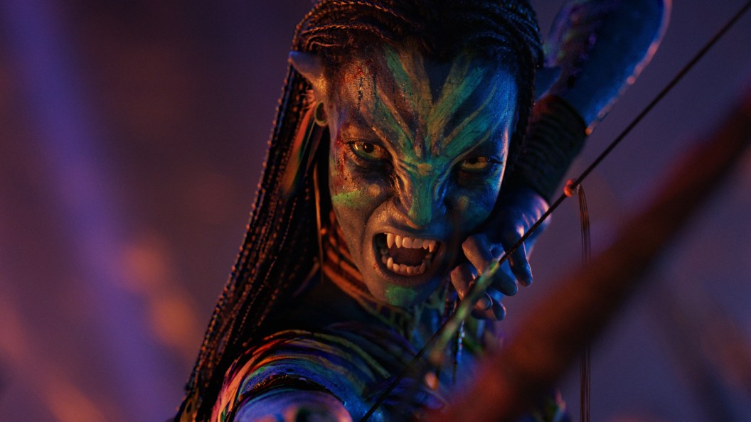 Zoe Saldana as Neytiri in Avatar Fire and Ash