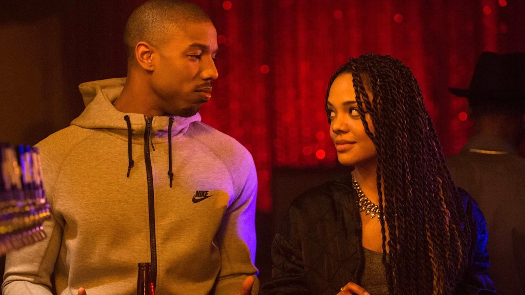 Michael B. Jordan and Tessa Thompson in Creed