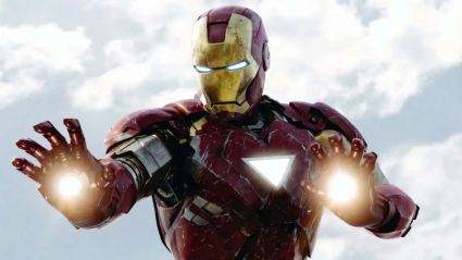 Iron Man using his blasters.