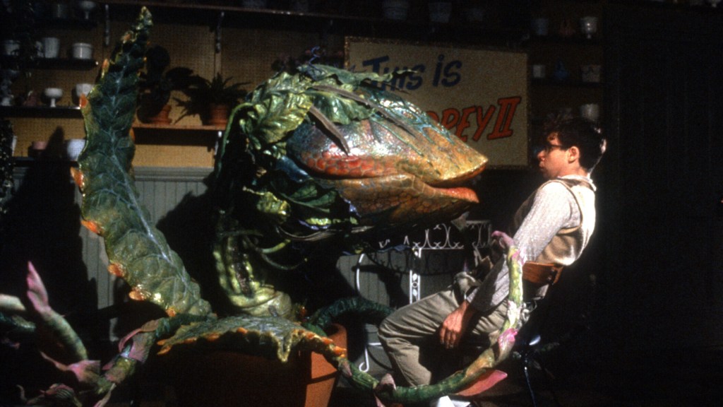 Audrey II and Seymour in Little Shop of Horrors (1986)