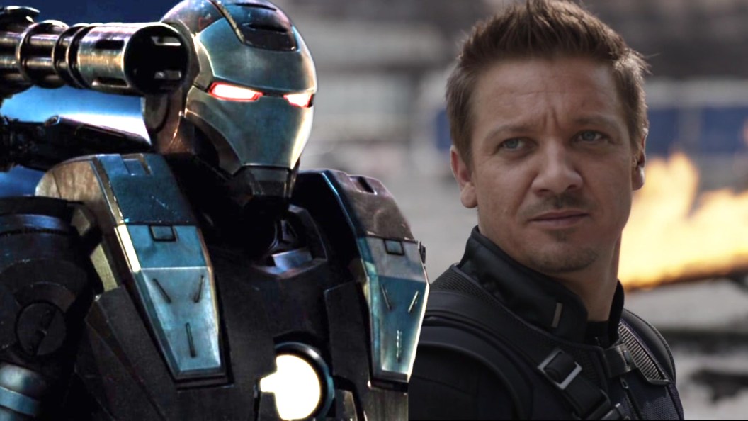 Split image of War Machine and Hawkeye in the MCU