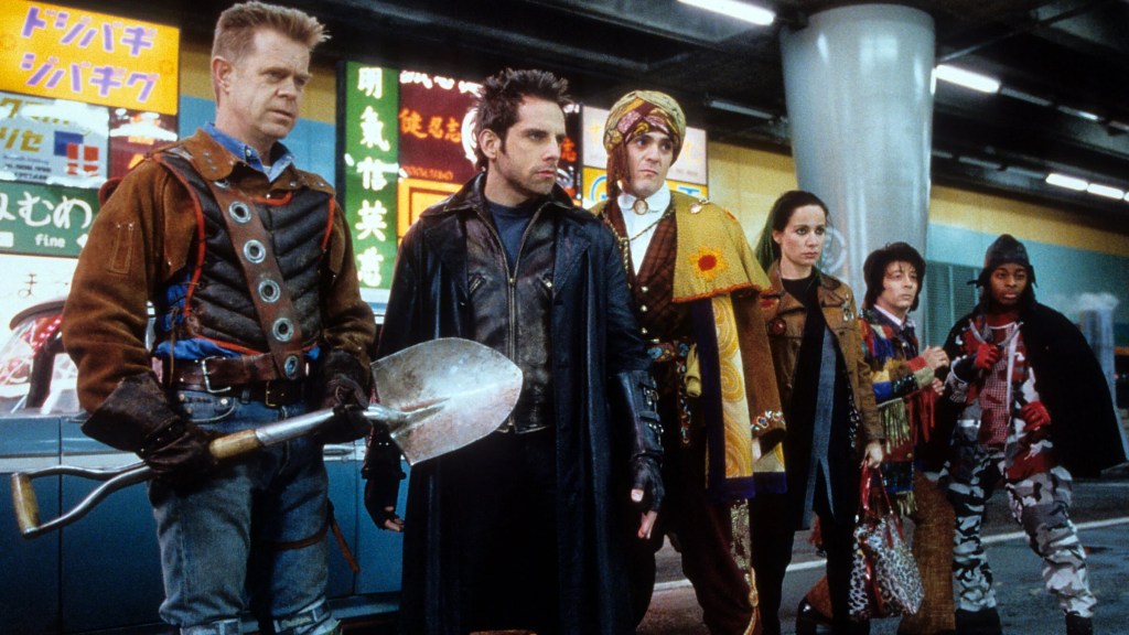 William H Macy, Ben Stiller, Hank Azaria and Janeane Garofolo in Mystery Men (1999)