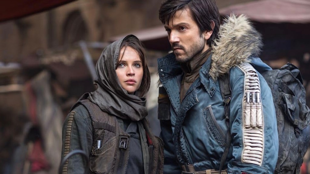 Felicity Jones and Diego Luna in Rogue One: A Star Wars Story