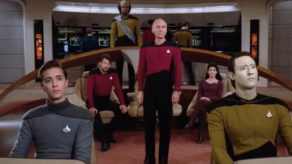 The cast of Star Trek: The Next Generation.