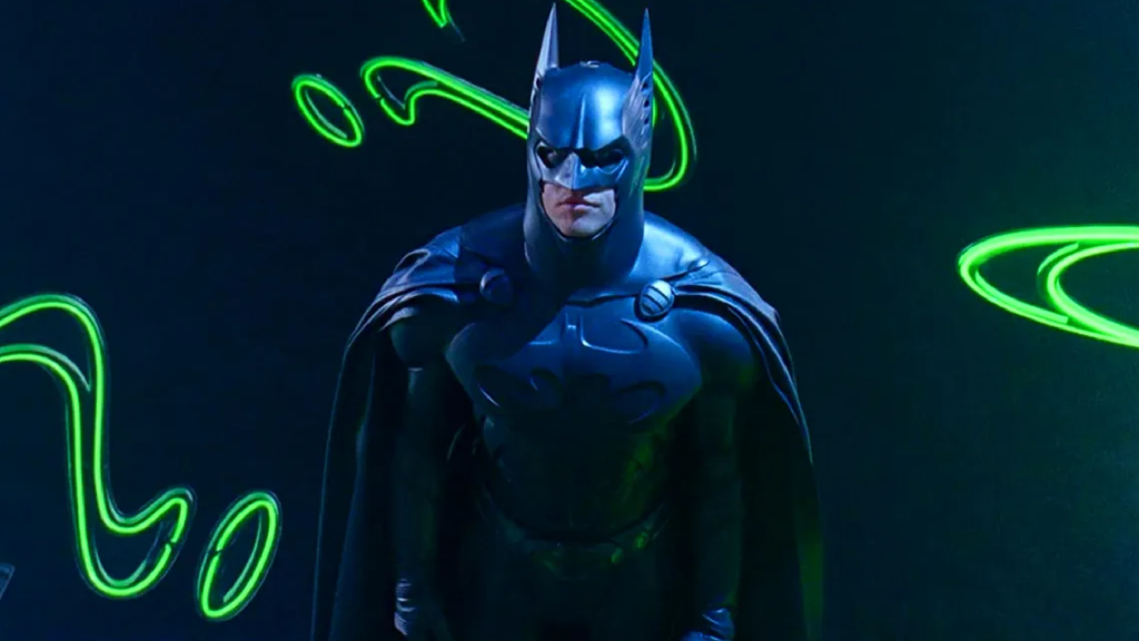 Val Kilmer as Batman inside Riddler's lair in Batman Forever (1995)