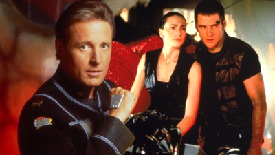 A split image of the TV shows Farscape and Babylon 5
