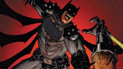 Absolute Batman Attacking Bane