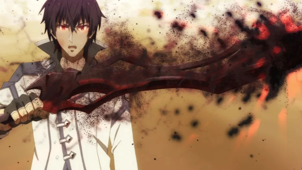 Anos swinging his sword