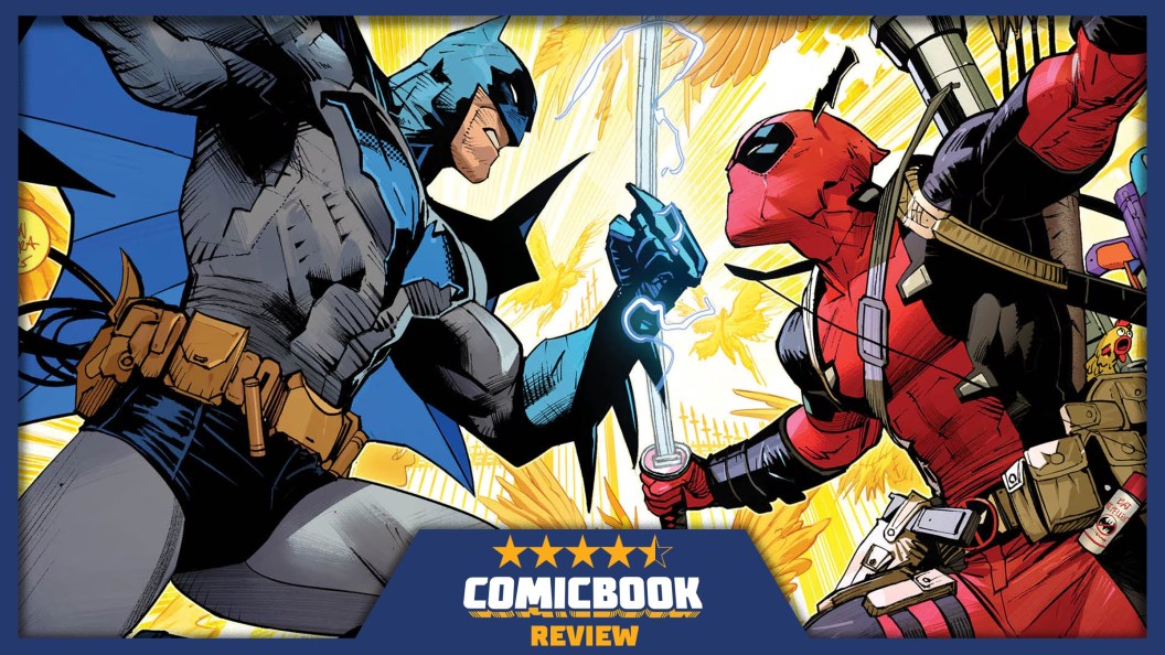 Batman and Deadpool Fighting with ComicBook Review 4 and a Half Star Rating