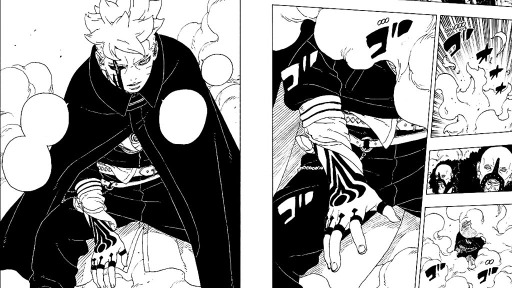 Boruto vs Mamsuhi as seen in chapter 28 of Boruto: Two Blue Vortex