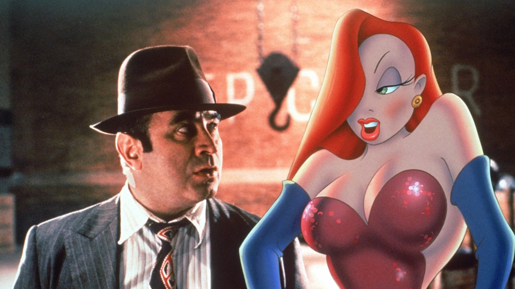 Eddie Valiant and Jessica Rabbit in Who Framed Roger Rabbit