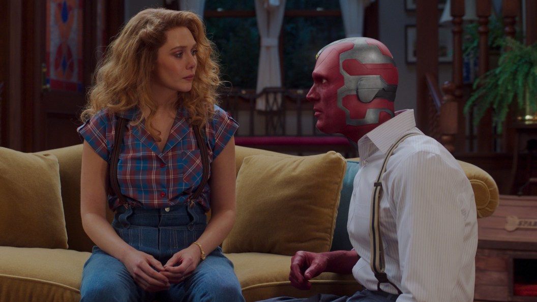 Elizabeth Olsen and Paul Bettany on WandaVision