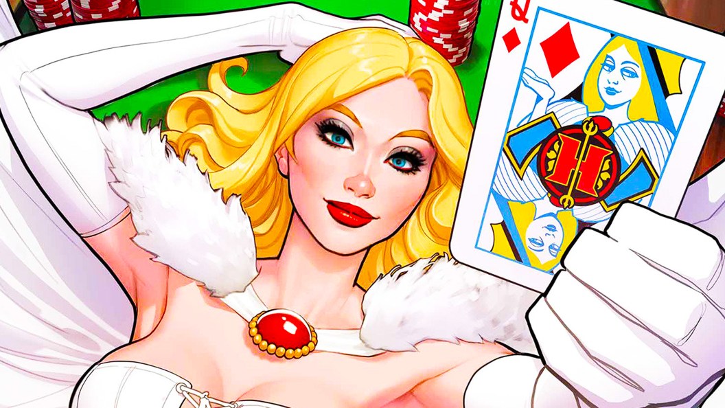 Emma Frost with the Queen of Diamonds in Marvel Comics