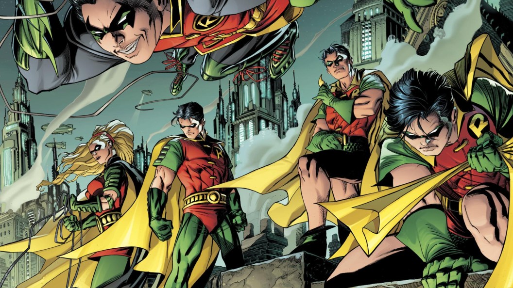 Every Robin assembled on a rooftop