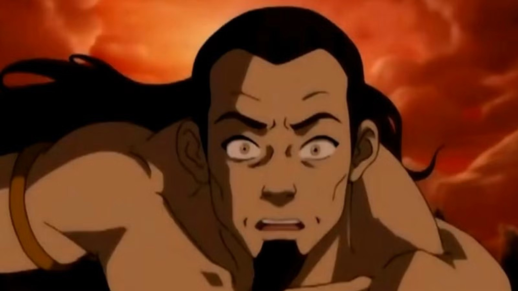 Fire Lord Ozai looking shocked in Avatar: The Last Airbender
