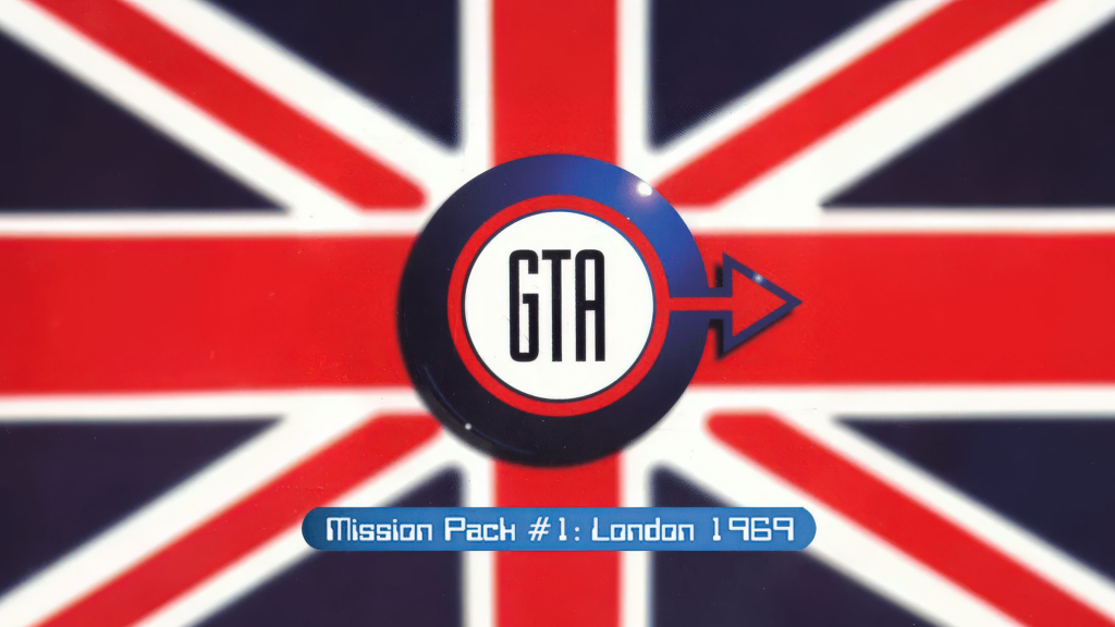 The logo for Grand Theft Auto: London 1969, released in 1999 on the PlayStation.