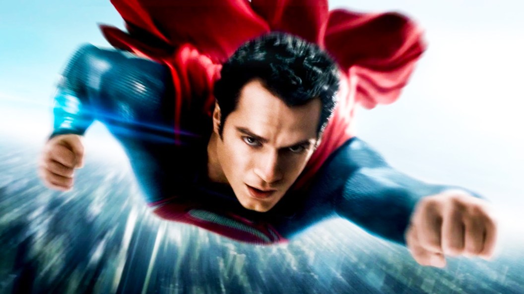 Henry Cavill's Superman flying in the DCEU