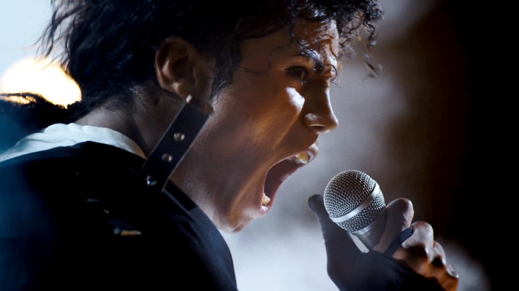 Jaafar Jackson singing as Michael Jackson in Michael
