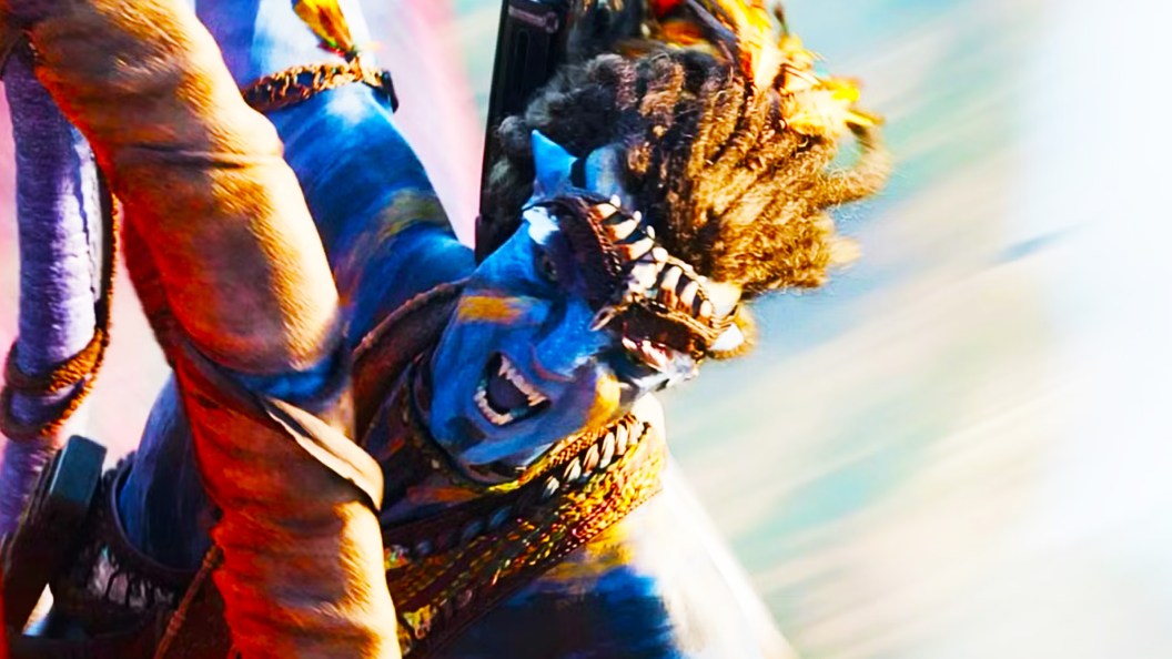 Jake Sully fighting in Avatar Fire and Ash