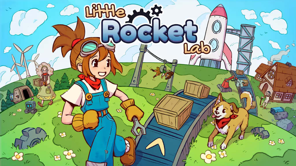 Promotional art for Little Rocket Lab on the Nintendo Switch.