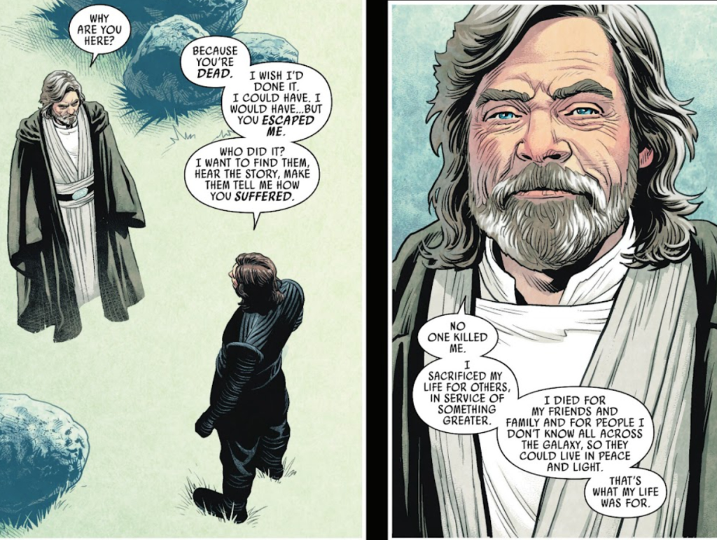 Luke Skywalker speaks to Kylo Ren in The Legacy of Vader #10