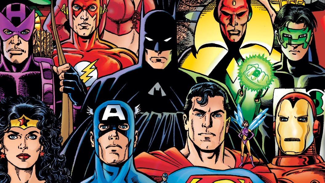 Marvel and DC Comics Heroes Gathered