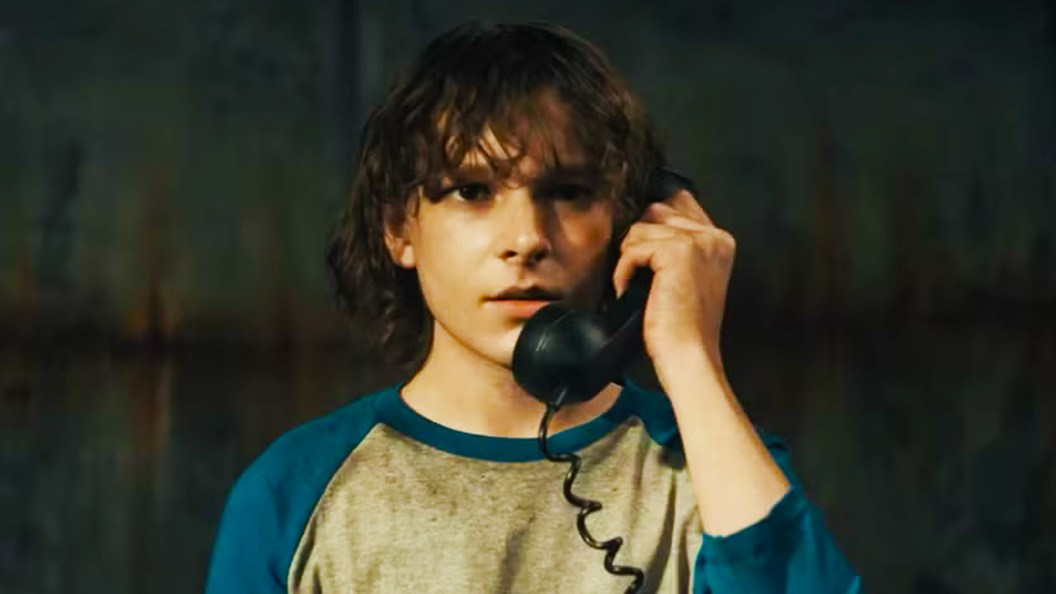 Mason Thames on the phone in The Black Phone