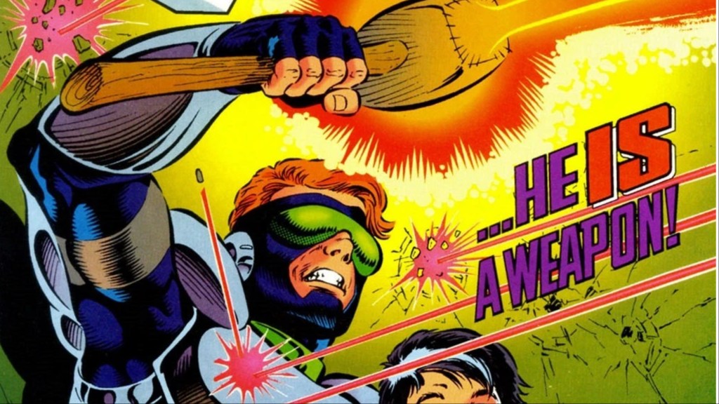 Gunfire being fired at and using his powers on a hammer