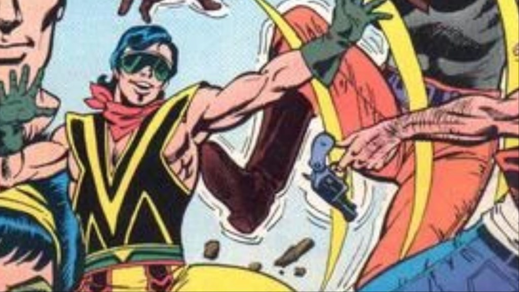 Vibe firing his vibration blasts at an enemy