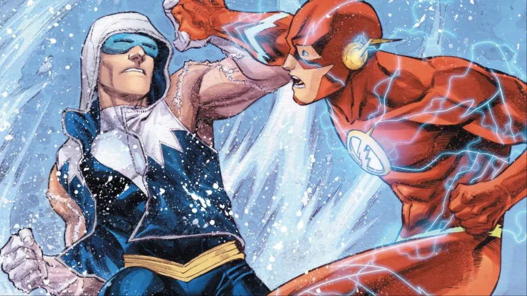 Captain Cold and the Flash fighting