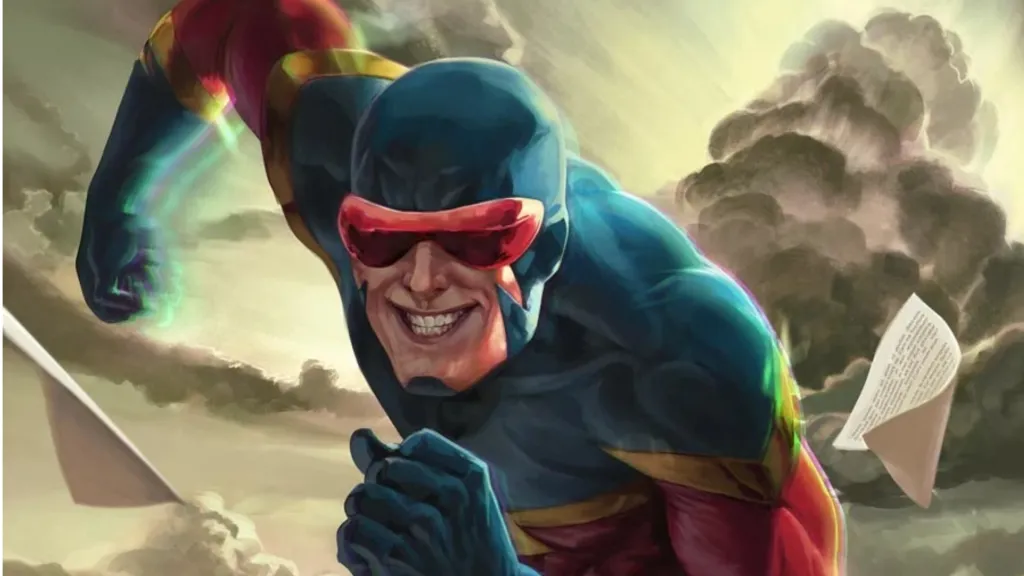 Speed Demon running in front of a cloudy sky