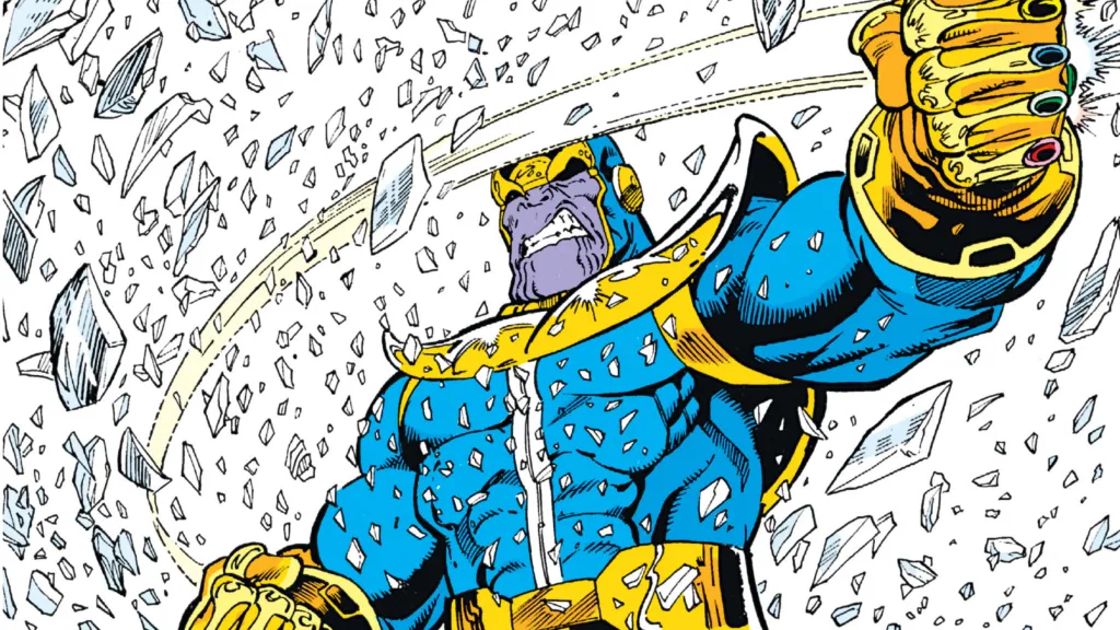 Thanos smashing glass Thanos
