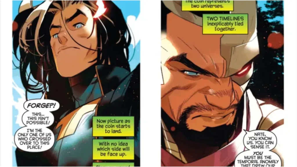 AoA X-Man and Forge talking to each other 