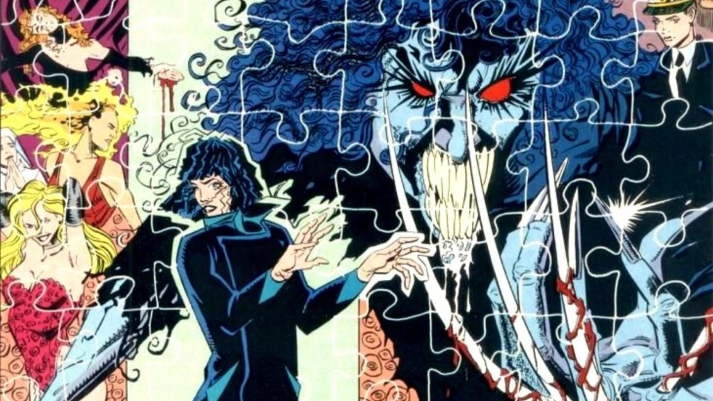 Crazy Jane in front of many of her alters