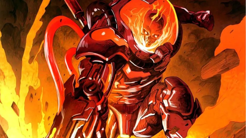 Genocide punching the ground with his cannon arm