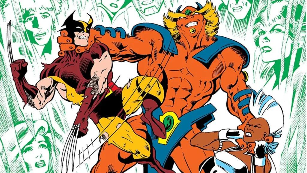 Wolverine and Storm battling Horde