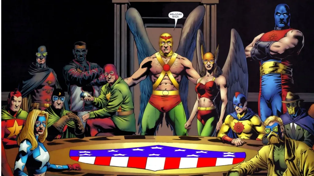 The Golden Age and modern JSAs together at the big table