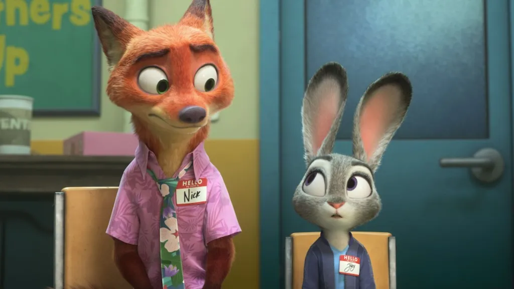 Nick Wilde and Judy Hopps in Zootopia 2