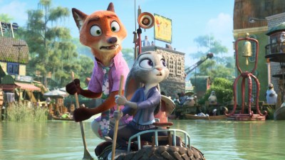 Nick and Judy on boat in Zootopia 2