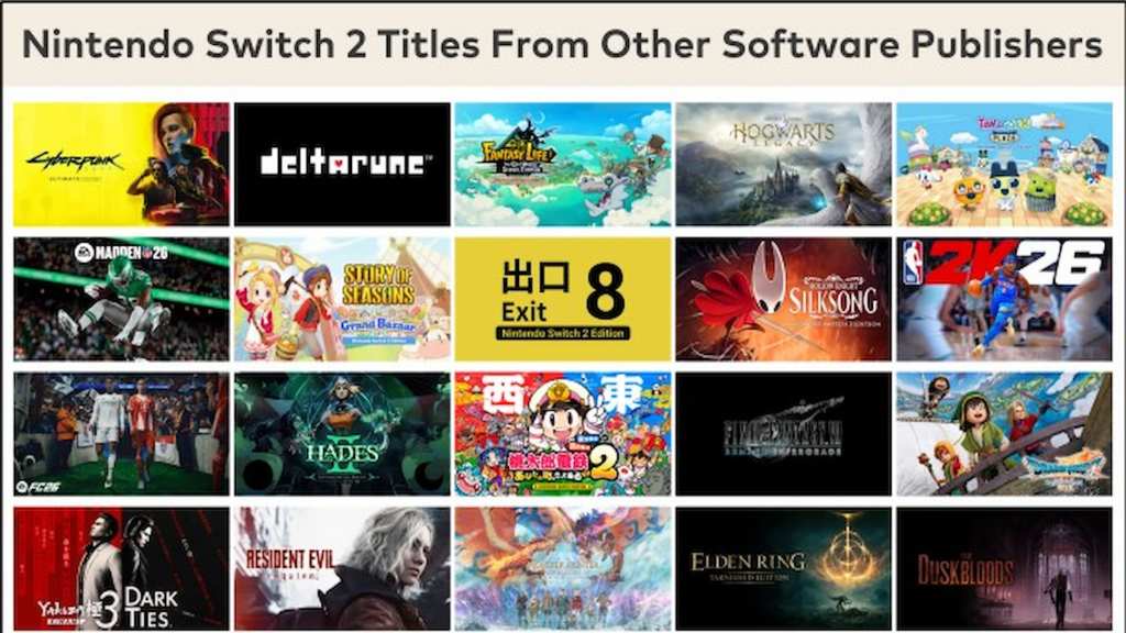 Third-Party Games from Nintendo's Q2 2026 Financial Results