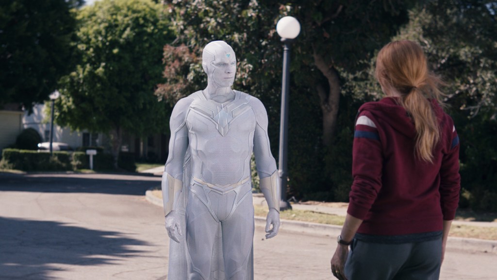Paul Bettany as White Vision in WandaVision