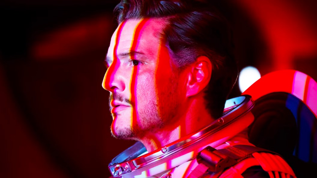 Pedro Pascal as Reed Richards in space in The Fantastic Four First Steps