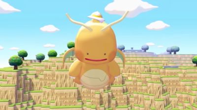 Pokemon Pokopia Ditto as Dragonite