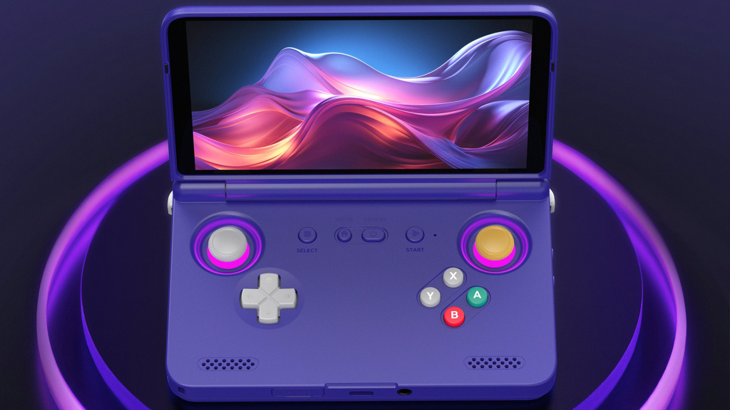 The Retroid Pocket Flip 2 handheld console.