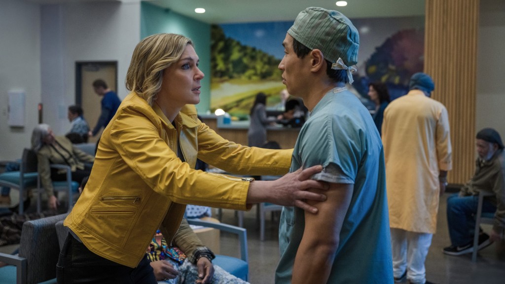 Rhea Seehorn in Pluribus Episode 1